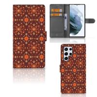 Samsung Galaxy S22 Ultra | Telefoon Hoesje | Batik Brown - thumbnail