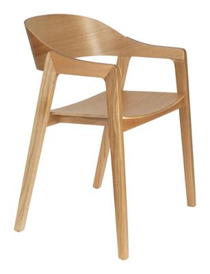 Dutchbone Eetkamerstoel 'Westlake' Eikenhout, kleur Naturel Dutchbone Eetkamerstoel 'Westlake' Eikenhout, kleur Naturel