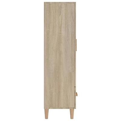Hoge kast 70x31x115 cm bewerkt hout sonoma eikenkleurig