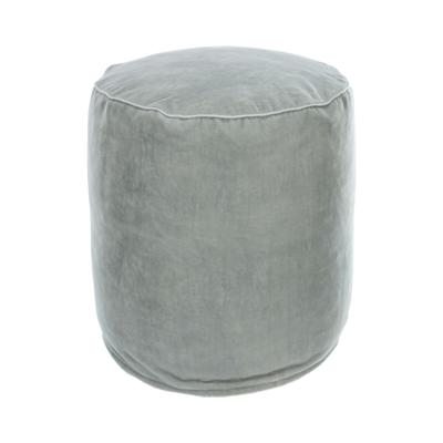 Kave Home Poef 'Brunetta' Velvet, kleur Lichtblauw