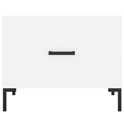 Salontafel 50x50x40 cm bewerkt hout wit Salontafel 50x50x40 cm bewerkt hout wit