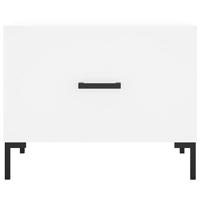Salontafel 50x50x40 cm bewerkt hout wit - thumbnail