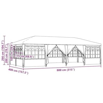 VidaXL Partytent groen 800 x 400 x 266 cm polyetheen VidaXL Partytent groen 800 x 400 x 266 cm polyetheen
