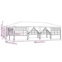 Partytent met 12 Blauwe Zijwanden 8x4 m PE - thumbnail