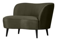 WOOOD Lounge Fauteuil 'Sara' Rechts, Velvet, kleur Warm Groen - thumbnail