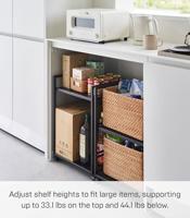 Yamazaki Keukentrolley - 2 niveaus - Tower - Zwart - thumbnail