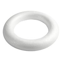 Creativ Company Styropor ring wit met platte achterkant, 35cm - thumbnail