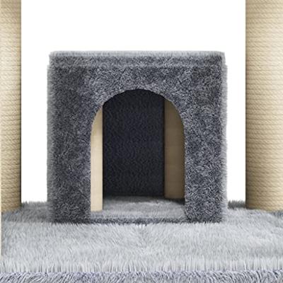 Kattenmeubel met sisal krabpalen 171 cm lichtgrijs - thumbnail
