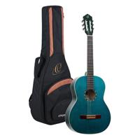 Ortega Family Series R121SNOC Full-Size Guitar Ocean Blue klassieke gitaar met gigbag - thumbnail