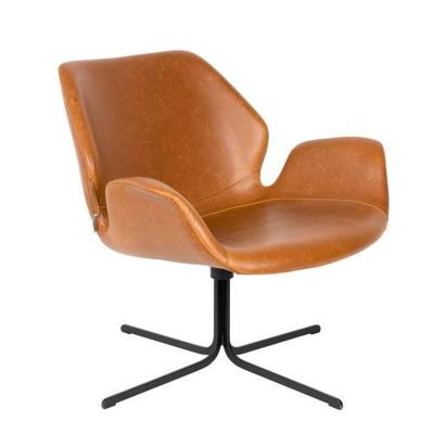 Zuiver Draaibare Fauteuil 'Nikki' Vintage PU leder