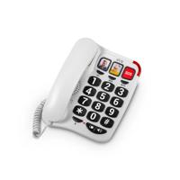 SPC Comfort Numbers 2 - Vaste telefoon voor senioren met grote toetsen, 3 directe fotoherinneringen, zeer hoog volume, compatibel met gehoorapparaat, lichtsignaal, desktop of wand - Wit - thumbnail