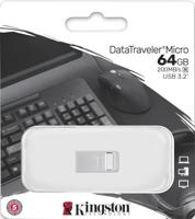Kingston DataTraveler® Micro USB-stick Retail 128 GB Zilver DTMC3G2/128GB USB-A 3.2 Gen 1 - thumbnail