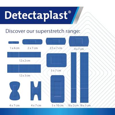 Detectaplast Elastic textielpleister, ft 6 cm x 5 m, op rol