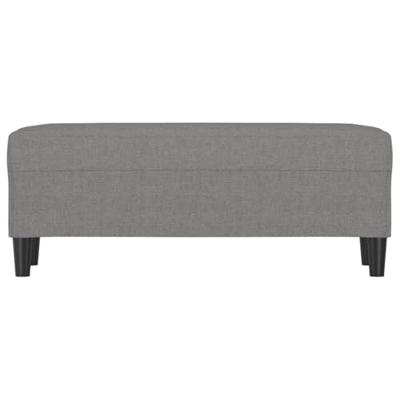 Bankje 100x35x41 cm stof donkergrijs