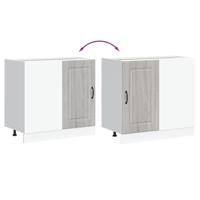 Keuken onderkast Kalmar bewerkt hout grijs sonoma eiken - thumbnail