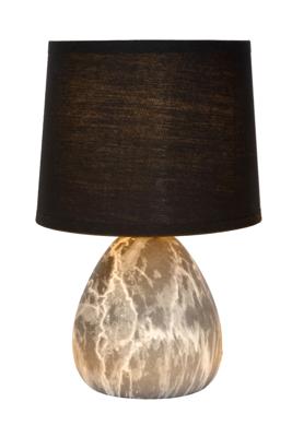 Lucide MARMO - Tafellamp - Ø 16 cm - 1xE14 - Zwart