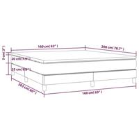Boxspring met matras kunstleer grijs 160x200 cm - thumbnail