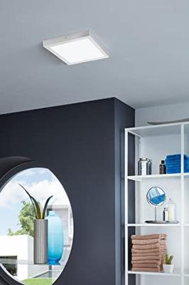 Eglo Plafondlamp vierkantFueva 1 40cm - 4000K grijs - 97269