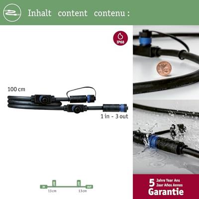 Paulmann 93994 Verlichtingssysteem Plug&Shine Verbindingskabel 150 W Zwart Paulmann 93994 Verlichtingssysteem Plug&Shine Verbindingskabel 150 W Zwart