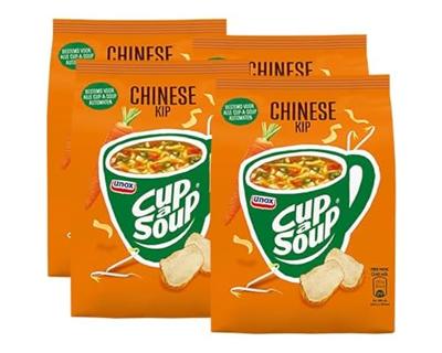 Cup-a-Soup Unox machinezak Chinese kip 140ml | 4 stuks