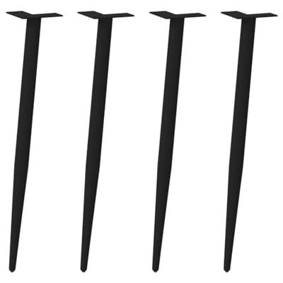 Console tafelpoten conische vorm 4 st 72-73 cm staal zwart