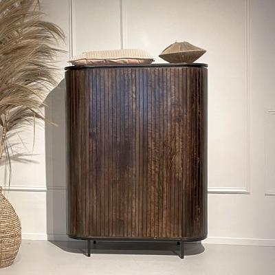 Livingfurn Opbergkast 'Noor' Mangohout, 150 x 115cm, kleur Walnoot Livingfurn Opbergkast 'Noor' Mangohout, 150 x 115cm, kleur Walnoot