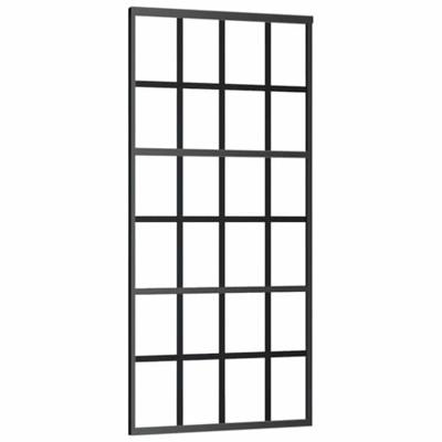 Schuifdeur met beslag 90x205 cm ESG-glas en aluminium