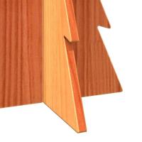 VidaXL Kerstdecoratie kerstboom 59,5 cm massief grenenhout wasbruin - thumbnail