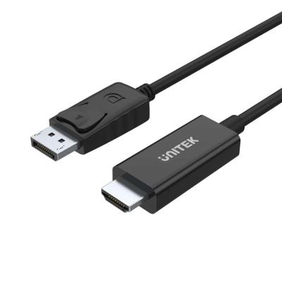 UNITEK Y-5118CA video kabel adapter 1,8 m HDMI Type A (Standaard) DisplayPort Zwart