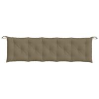 VidaXL Tuinbankkussens 2 st 180x50x7 cm stof gemêleerd taupe - thumbnail
