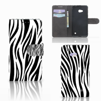 Microsoft Lumia 640 Telefoonhoesje met Pasjes Zebra - thumbnail