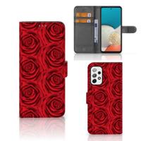 Samsung Galaxy A73 5G Hoesje Red Roses | Portemonnee hoesje - thumbnail