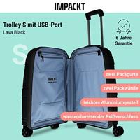 IMPACKT TROLLEY S 4 WIEL 55 CM LAVA BLACK - thumbnail