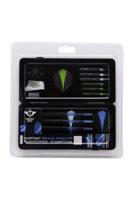 Longfield steel darts set blackcoated in dartcase - thumbnail