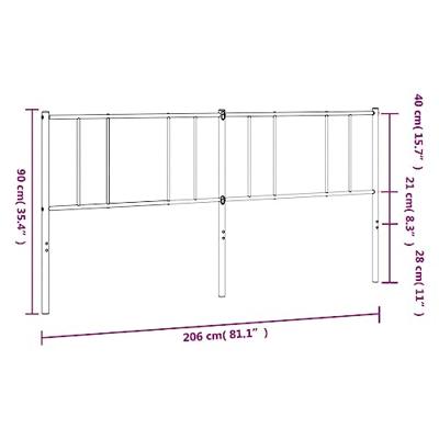 Hoofdbord metaal zwart 200 cm Hoofdbord metaal zwart 200 cm