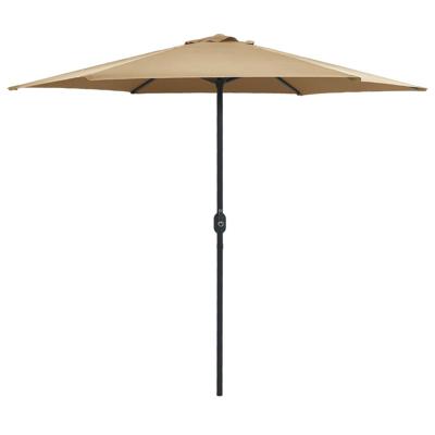 VidaXL Parasol met aluminium paal 270x246 cm taupe VidaXL Parasol met aluminium paal 270x246 cm taupe