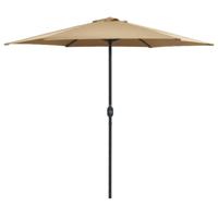 VidaXL Parasol met aluminium paal 270x246 cm taupe - thumbnail