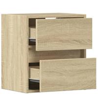 Tv-wandmeubels met LED 2 st 41x31x45 cm sonoma eikenkleurig - thumbnail