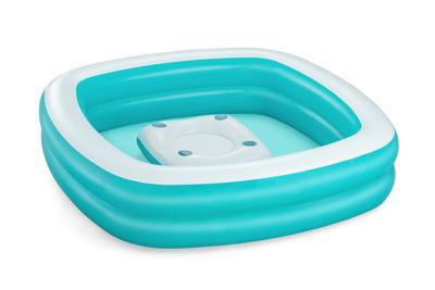 Bestway Opblaasbare Kinderzwembad 2 KAMER Familie Drijvende Tafel 218x218x48 cm +6 Jaar 54446