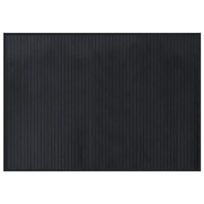Vloerkleed rechthoekig 70x100 cm bamboe zwart
