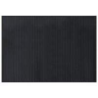 Vloerkleed rechthoekig 70x100 cm bamboe zwart - thumbnail