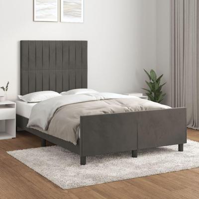 Bedframe zonder matras 120x190 cm fluweel donkergrijs