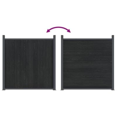 Schuttingpaneel 526x186 cm HKC grijs