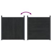 Schuttingpaneel 1391x186 cm HKC grijs - thumbnail