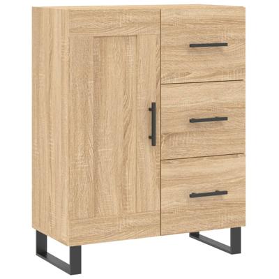 Dressoir 69,5x34x90 cm bewerkt hout sonoma eikenkleurig