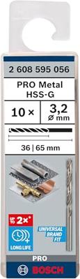 Bosch Accessoires Metaalboren HSS-G, Standard 3,2 x 36 x 65 mm 10st - 2608595056