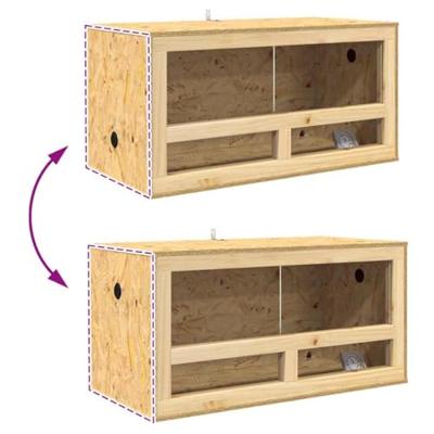 VidaXL Terrarium bruin 80 x 40 x 90 cm osb VidaXL Terrarium bruin 80 x 40 x 90 cm osb