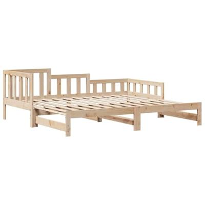 Slaapbank met onderschuifbed en lades zonder matras 90x190 cm