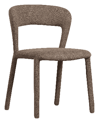 WOOOD Eetkamerstoel 'Noble' Geweven, kleur Taupe
