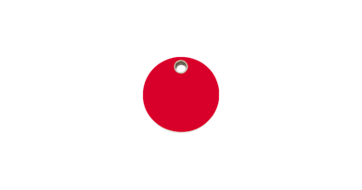 Circle III plastic dierenpenning small/klein dia. 2 cm RedDingo - Reddingo